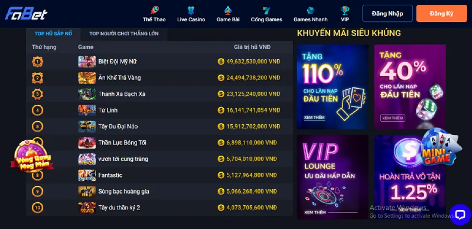Thưởng Nạp Lần Đầu 100% 5699win code
